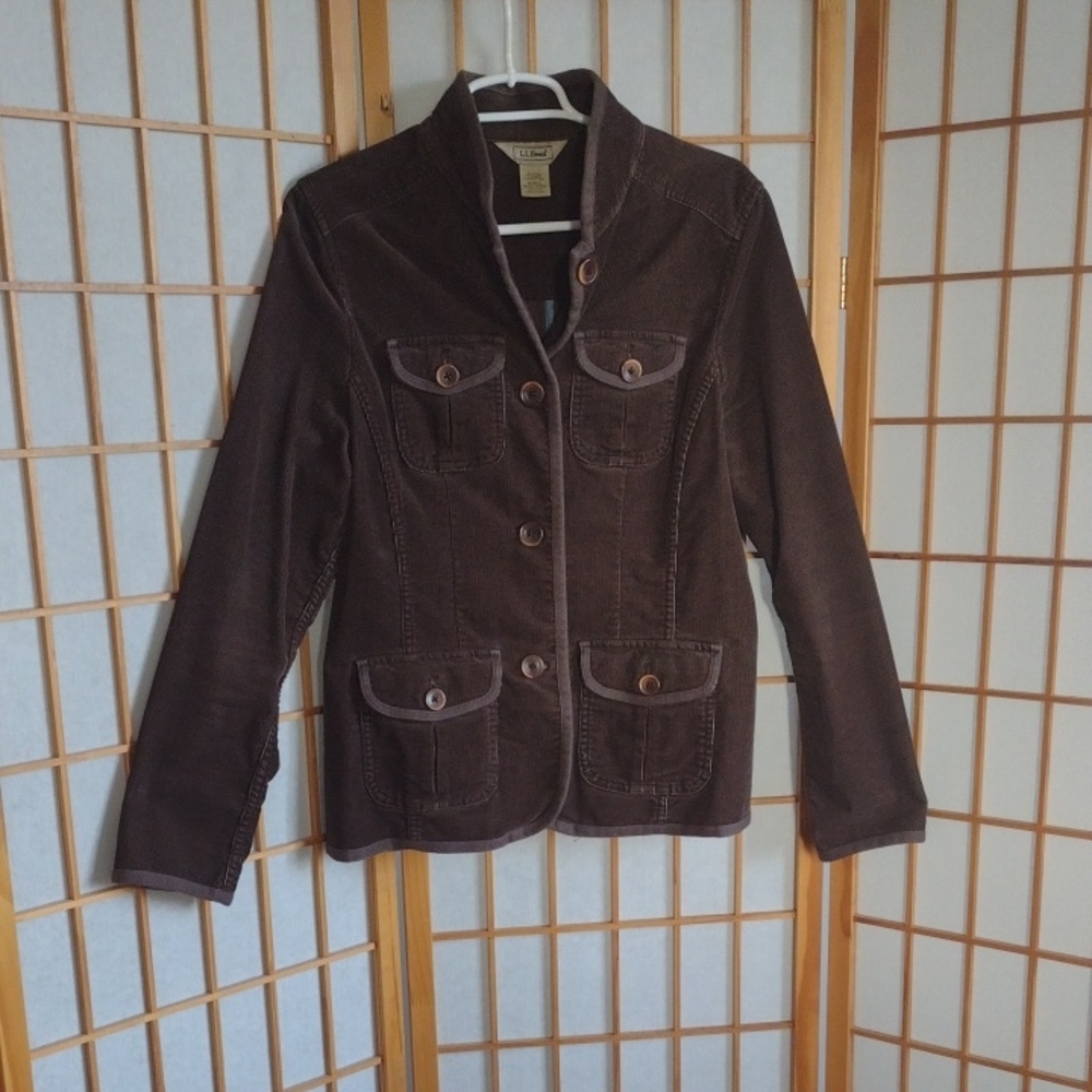LLBean Women's Brown Corduroy Jacket size M